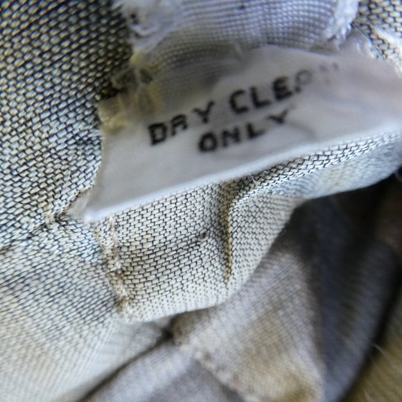 Vintage Boucle Wool Duster Jacket Pockets Open Front Lined Embellished Beige 6 - Picture 11 of 15